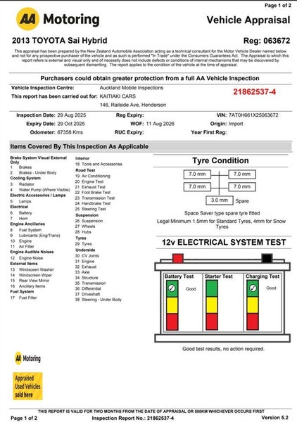 2013 Toyota Sai S C PACKAGE64714336766081113
