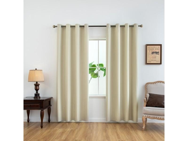 1pc Blackout Curtains With Coated Insulated Lining Ideal For Living Room Carousel 1