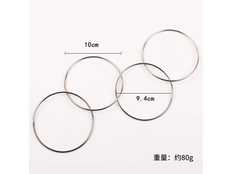 4Pcs Magic Rings Magical Tricks Classic Linking Iron Hoops Playing Props Fun Carousel 1