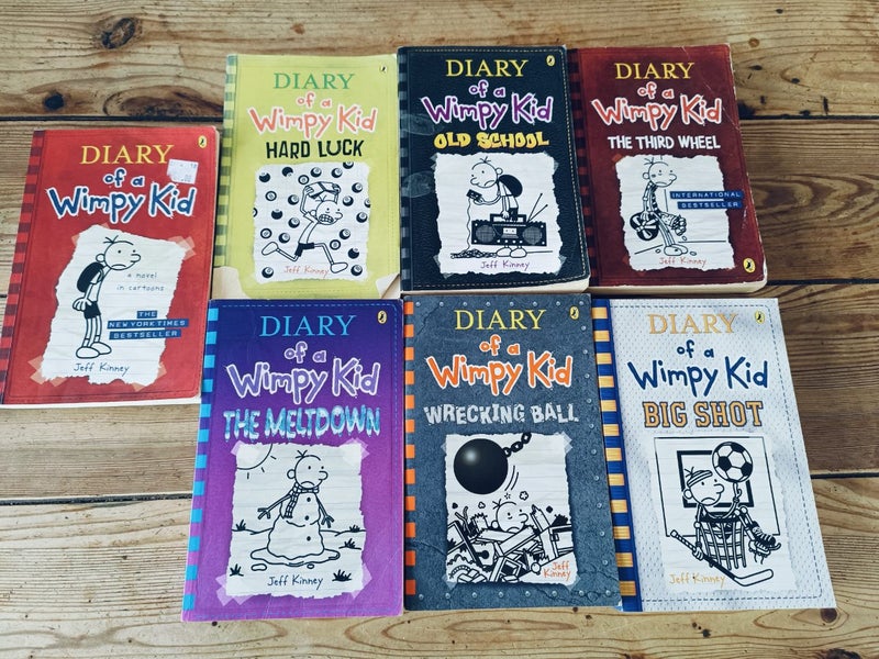 Books - Diary of a Wimpy Kid x 4 - By Jeff Kinney Carousel 1