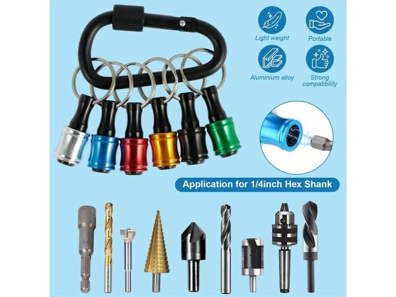 Upgrade Push To Unlock 12pcs 1/4 Inch Hex Shank Aluminum Alloy Screwdriver Bits Carousel 1