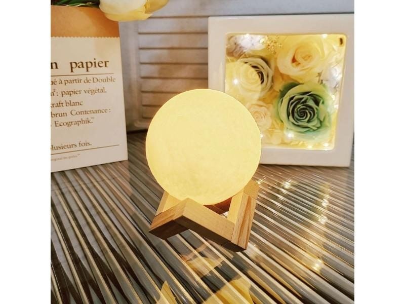 8 Cm DIY Planet Lamp Moon Galaxy Night Light Art Painting Graffiti Birthday Carousel 1