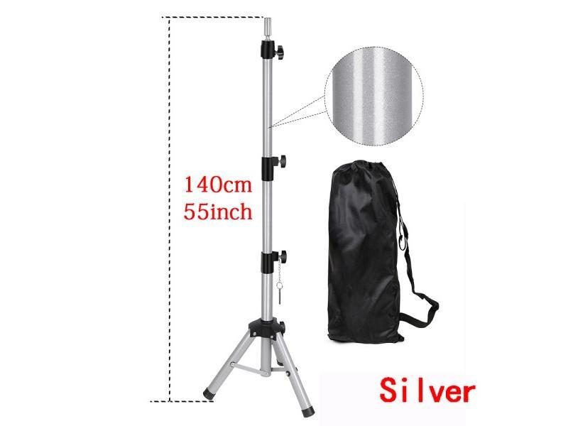 55Inch Mannequin Head Stand Adjustable Heavy Duty Wig Stand Tripod For Carousel 1