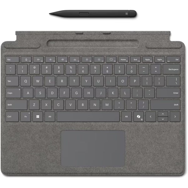 Microsoft Surface Type Cover with Pen - For Surface Pro 10/9/8, Platinum (8X8... Carousel 1