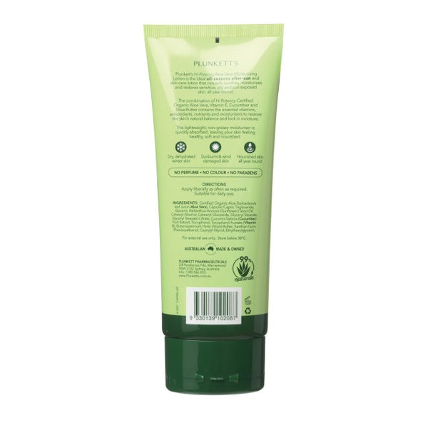 Plunkett's Hi-Potency Aloe Vera Soothing & Hydrating Moisturiser 200mL Carousel 2