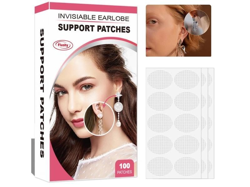 100/200Pcs Clear Invisible Earlobes Protective Stickers For Stretched Ear Lobes Carousel 1