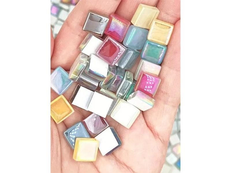 100pcs Rainbow Glass Mosaic Tiles For DIY Crafts And Handmade Projects Crystal Carousel 1