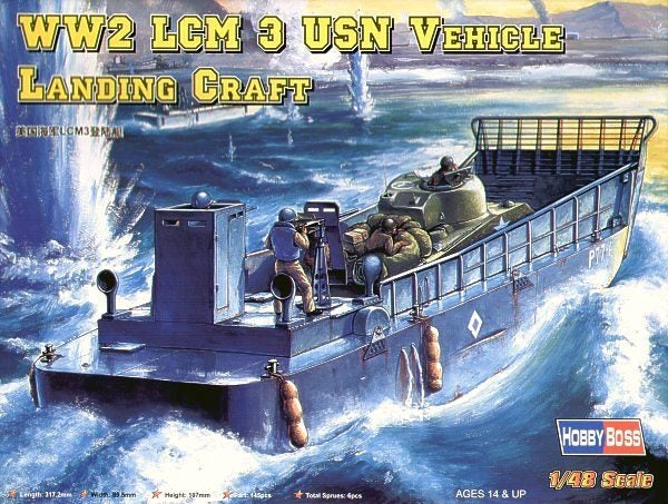 HobbyBoss 1/48 WW2 LCM 3 USN Vehicle Landing Craft (No. 84817)64424512517506110