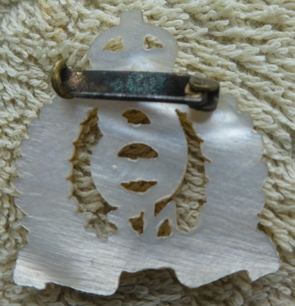 WW1 NZ 6TH MOUNTED RIFLES SWEETHEARTS BADGE SHELL Carousel 2