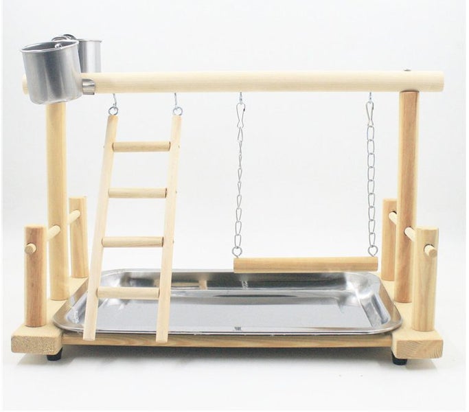 bird stand toy playground with perching ladder small bird parrot pet utensils Carousel 1