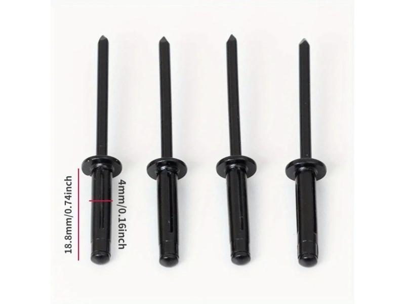 50pcs Aluminium Trifold Blind Rivets Black PaintedPop Bulb Blind Rivet Carousel 1