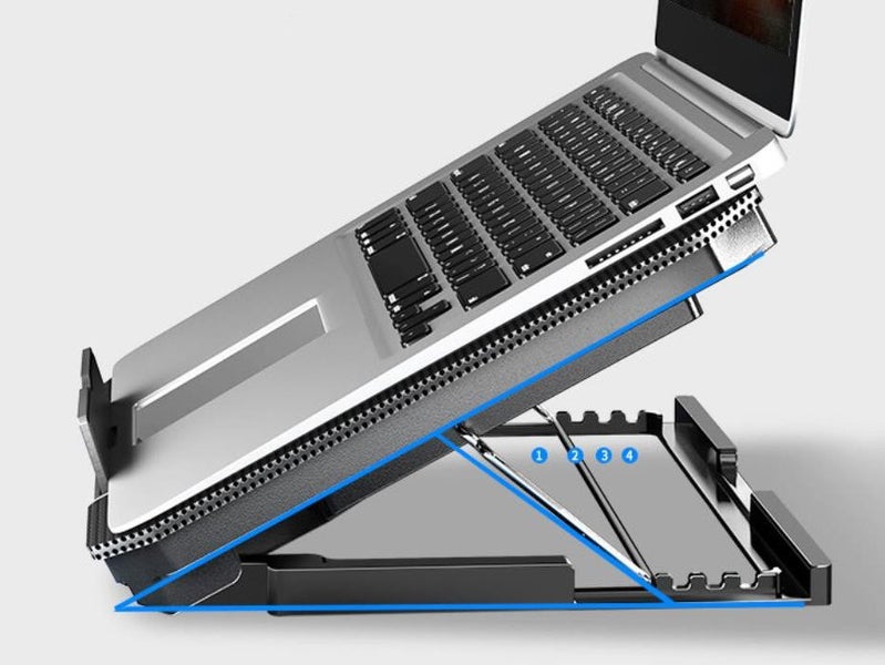 Laptop Cooling Pad, Adjustable Wind Speed Notebook Cooler, Twin Turbo Fan Laptop Carousel 6