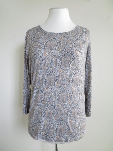 SPORTSCRAFT (AU) *British Liberty Fabric Boho Paisley Printed Viscose Top* L/14 Carousel 1