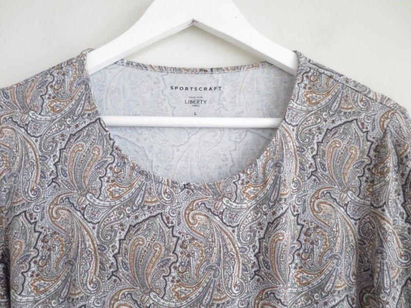 SPORTSCRAFT (AU) *British Liberty Fabric Boho Paisley Printed Viscose Top* L/14 Carousel 2