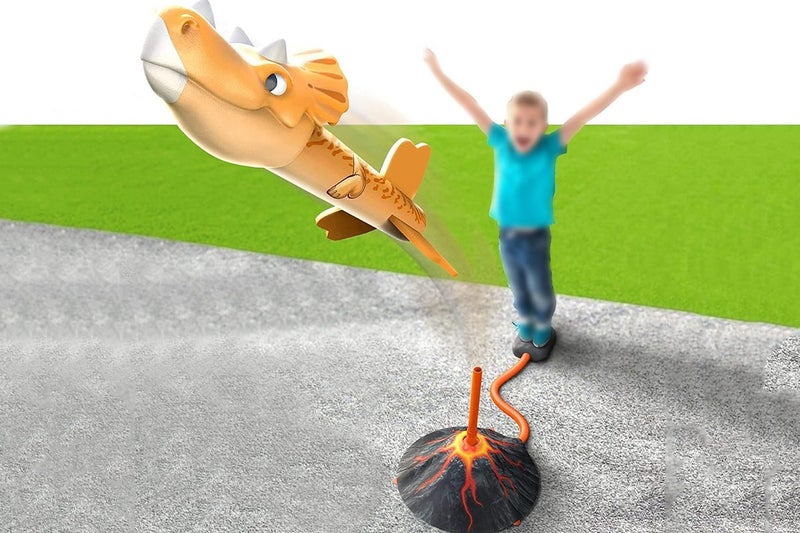 Dinosaur Rocket Launcher Toy Set Outdoor Fun Little Ones Toys for Birthday Gift Carousel 2