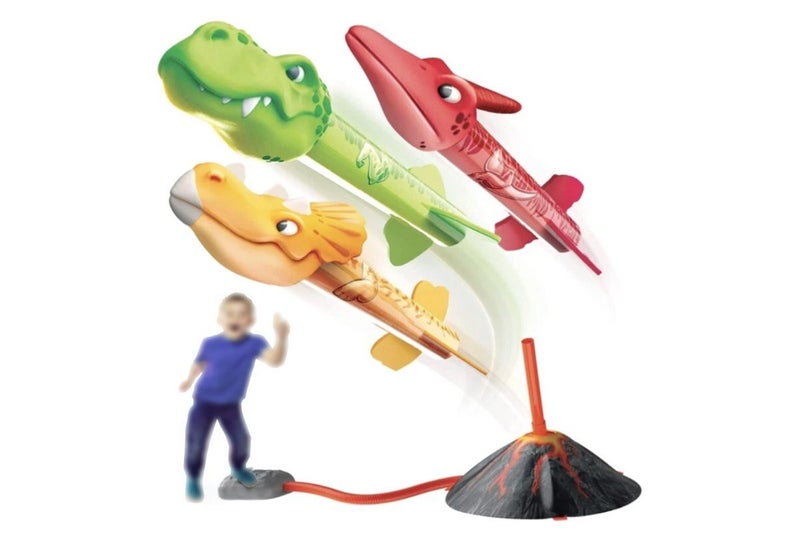 Dinosaur Rocket Launcher Toy Set Outdoor Fun Little Ones Toys for Birthday Gift Carousel 8