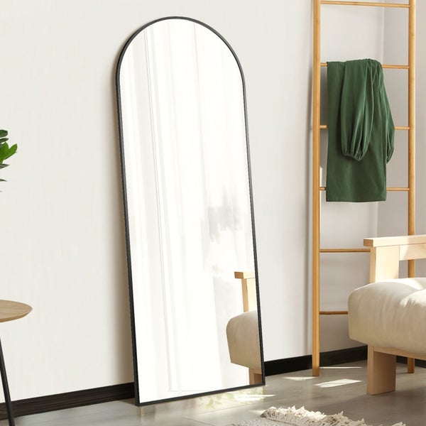 Full Length Mirror Arched Dressing Floor Mirrors Free Standing Black64462027029377110