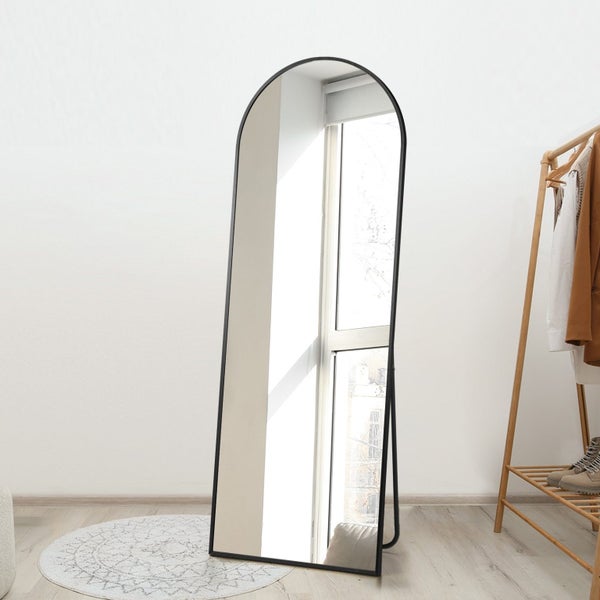 Full Length Mirror Arched Dressing Floor Mirrors Free Standing Black64462027029377111