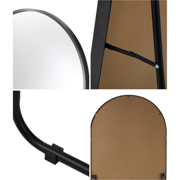 Full Length Mirror Arched Dressing Floor Mirrors Free Standing Black64462027029377112