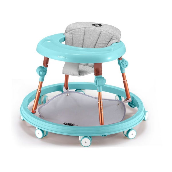 3-In-1 Baby Walker Adjustable Stroller Kids Ride On Toy Black Mint Carousel 1