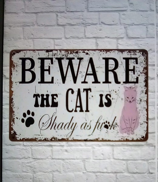 THE CATTAGE - Hilarious Cat Tin Sign Add Some Humor & Laughs To Your Home Carousel 2