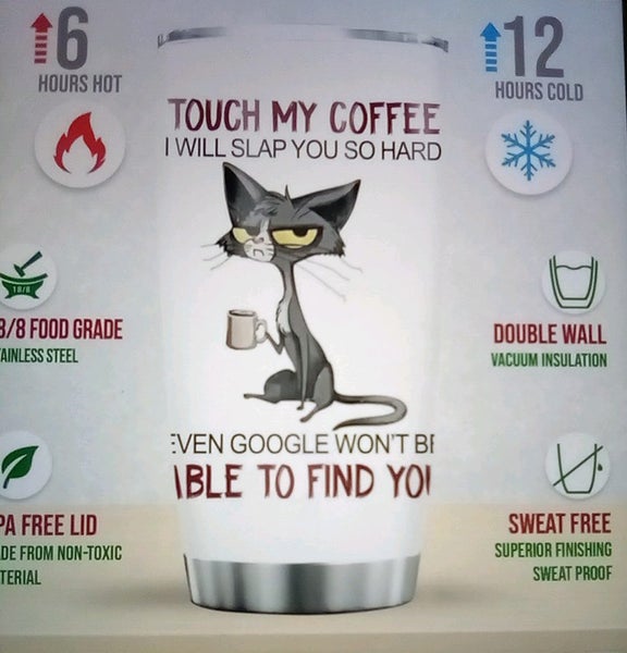 THE CATTAGE - Hilarious Cat Stainless Steel Mug For The Serial Coffee Drinker Carousel 2