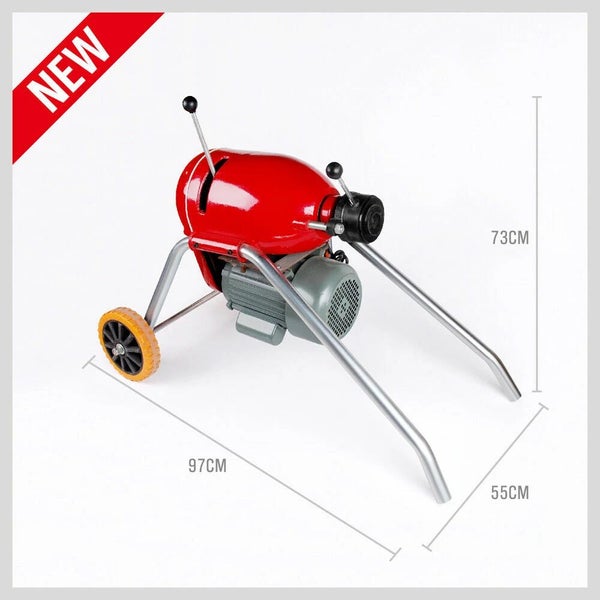 3000W Drain Cleaner Machine Snake Electric Plumbing Sewerage Pipe 6 Cutters Carousel 9