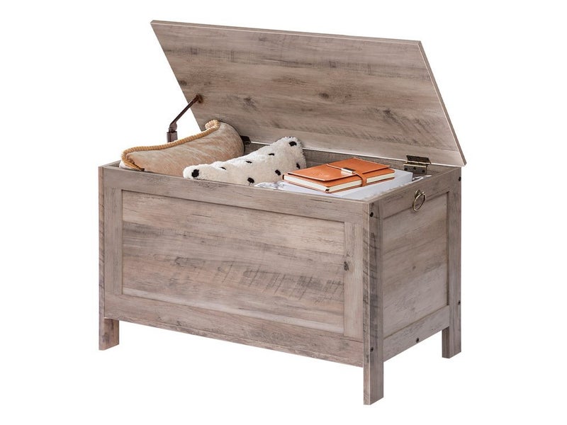 Blanket Storage Box Toy Box Oak Medium Carousel 2