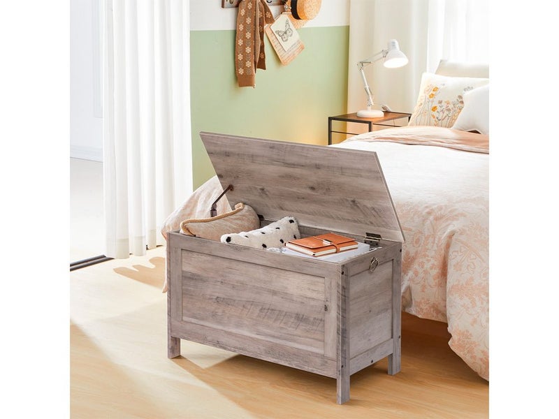 Blanket Storage Box Toy Box Oak Medium Carousel 1