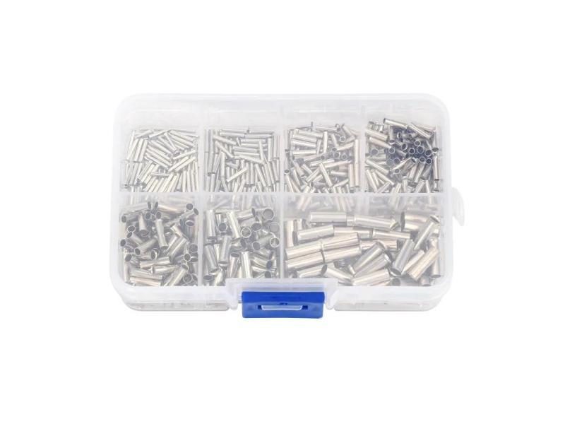 600Pcs Uninsulated Copper Terminal Bootlace Ferrules Cord End Electrical Cable Carousel 1