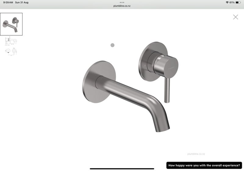 Plumbline Swiss Wall Mount Mixer - Brushed Stainless Steel Carousel 1