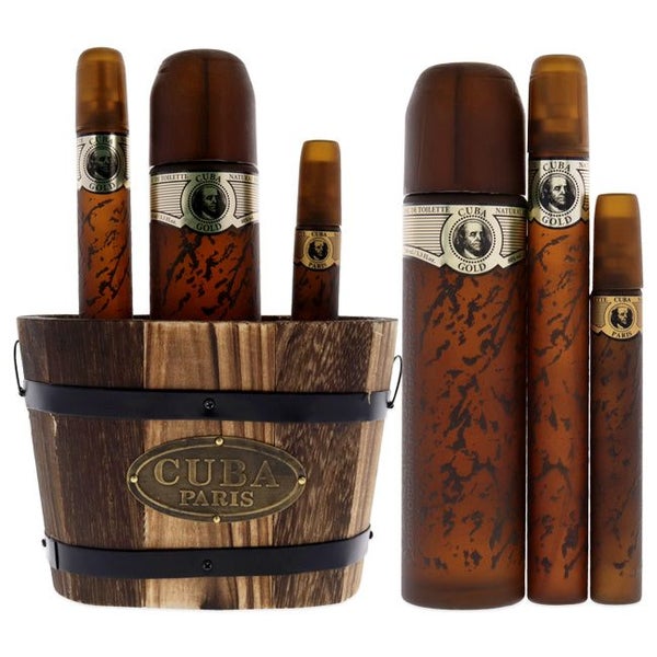 Cuba Cuba Gold by Cuba for Men - 3 Pc Gift Set 3.4oz EDT Spray, 1.17oz EDT Sp... Carousel 1