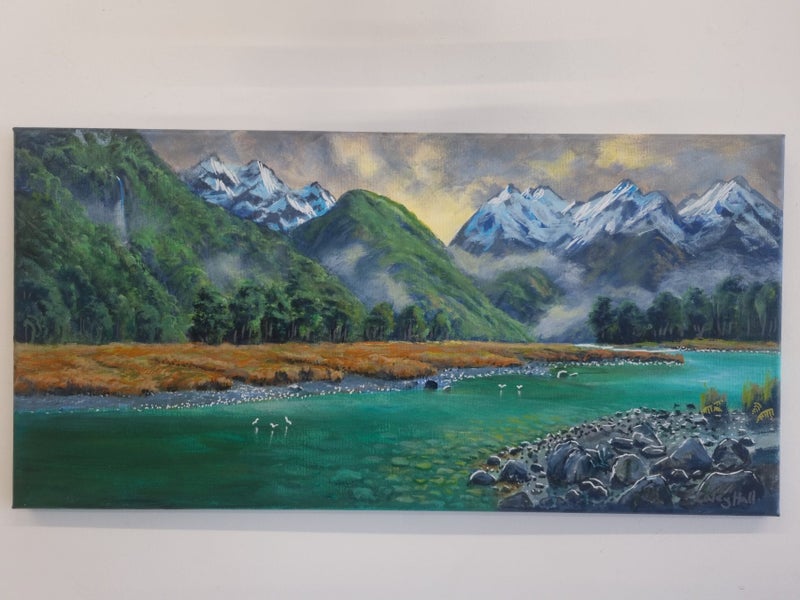 Eglinton Valley Study Fiordland - Caley Hall - Original Painting Carousel 1