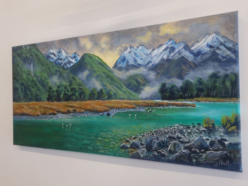 Eglinton Valley Study Fiordland - Caley Hall - Original Painting Carousel 2