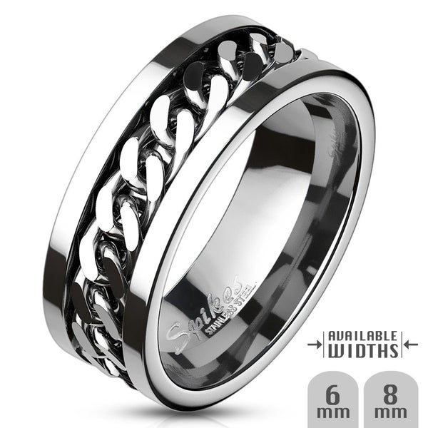 Spinning Chain Center 316L Surgical Stainless Steel Ring Carousel 1