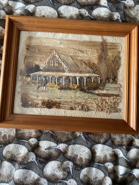 T Steer original signed bark art nz. Carousel 1