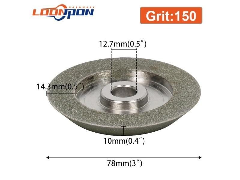 78/80mm Electroplated Diamond Grinding Wheel Cup For Tungsten Carbide Carousel 1
