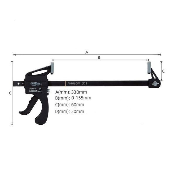 6 Inch Sliding Head Steel Bar Clamp Quick Acting Hold Woodworking Clamp Carousel 5