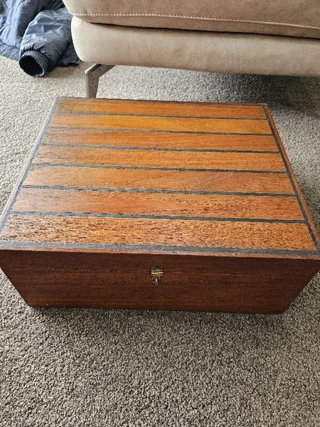 Classic hand crafted Teak storeage box Carousel 1