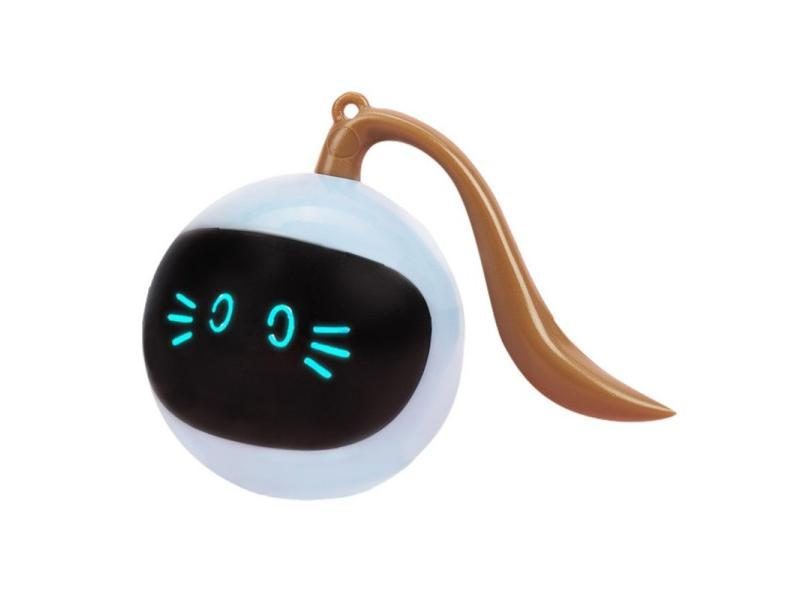 Automatic Pet Smart Interactive Cat Toy Colorful LED Self Rotating Ball Toys Carousel 1