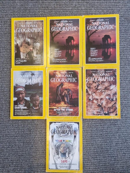 7 x NATIONAL GEOGRAPHICS 1991 Carousel 1