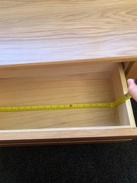 Solid Oak 2.2M TV Cabinet Entertainment Unit Carousel 14