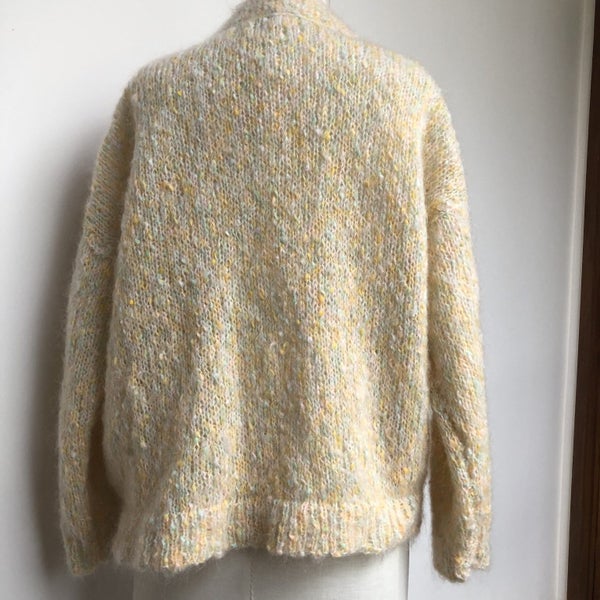 Hand knitted mohair cardigan,new, beautiful soft pastel colours Carousel 2