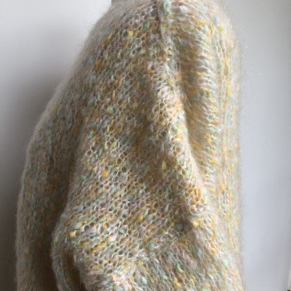 Hand knitted mohair cardigan,new, beautiful soft pastel colours Carousel 3