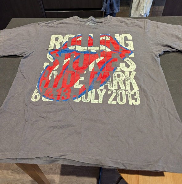 Rolling Stones 2013 50th Anniversary Hyde Park T-Shirt Men's L Carousel 1