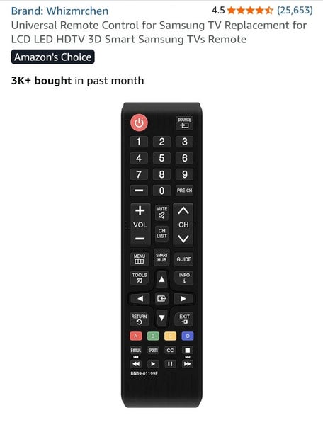 Universal TV Remote for Samsung TV Carousel 3