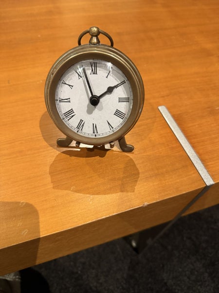 Heavy Brass Desk Clock & Display Stand Decorative Carousel 2