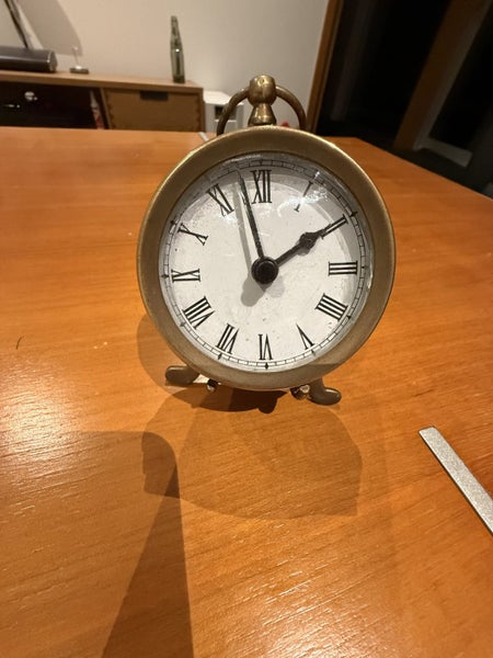 Heavy Brass Desk Clock & Display Stand Decorative Carousel 7