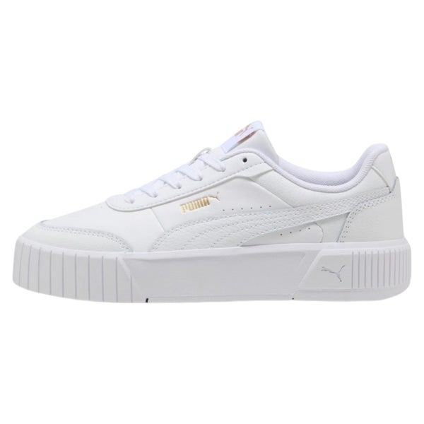 .PUMA Womens Carina Mia Sneakers - WHITE/GOLD -(402637-06) - CMW - R1L5 Carousel 1
