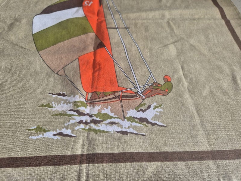Fab. Large Retro Yachting Cushion Cover with Scene on Both Sides Carousel 2